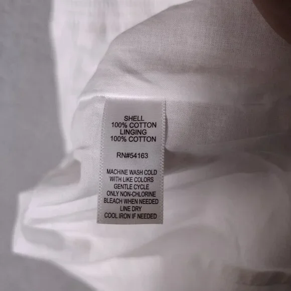 NWT 🤍Andrew Marc New York Dress Women's Medium White Eyelet Tie-Shoulder - Picture 15 of 15